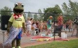 Frogster Doesn't Like To Miss Out On A Good Pool Side Party