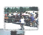 South Mountain Park, Family Campground & RV resort heading off on their fantasy forest wagonride